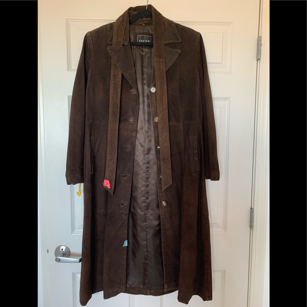 Suede Coat with belt